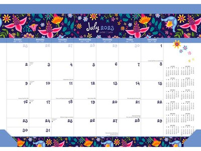 2023-2024 Plato Floral Splendor 15.5 x 11 Academic & Calendar Monthly Desk Pad Calendar (978197547