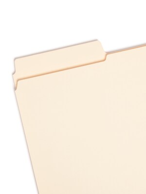 Smead SuperTab Reinforced File Folder, 3 Tab, Legal Size, Manila, 100/Box (15395)