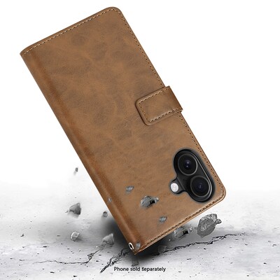 SaharaCase Indy Series Wallet for iPhone 17, Shock Absorbing, Canyon Brown (CP00912)
