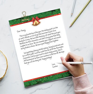 Great Papers! Holiday Stationery Letterhead Holiday Bells , Multicolor, 50 sheets (2024029)