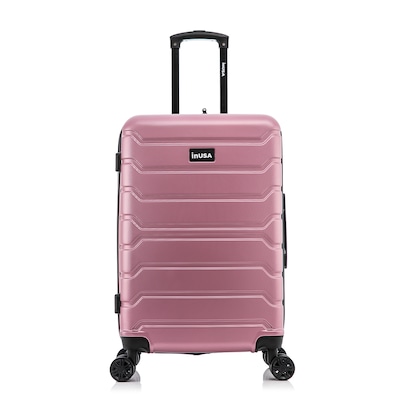 InUSA Trend 24 Hardside Suitcase, 4-Wheeled Spinner, TSA Checkpoint Friendly, Rose Gold (IUTRE00M-R
