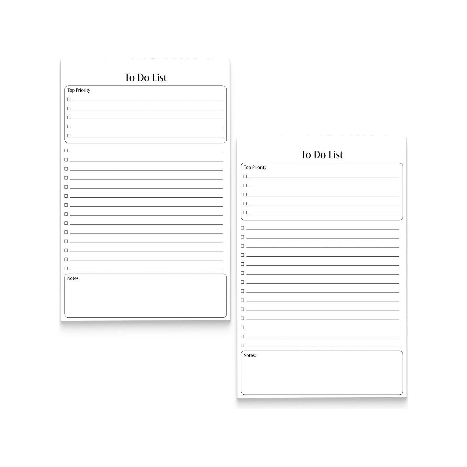Better Office To-Do List Notepad, 5.5 x 8.5, Ruled, White, 50 Sheets/Pad, 2 Pads/Pack (25834-2PK)