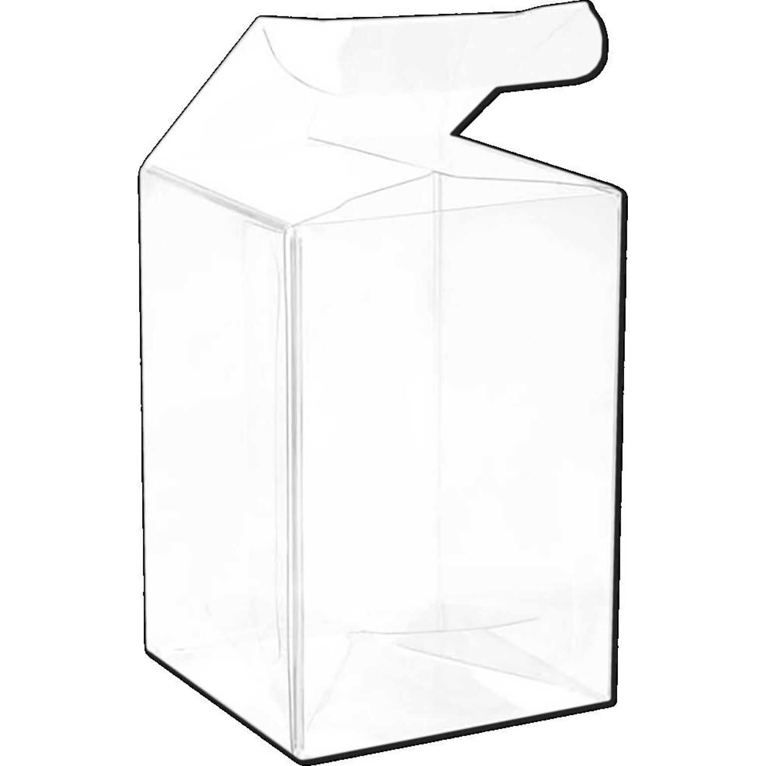 JAM Paper Pop & Lock Top Clear Gift Boxes, 2 x 2 x 3, 25/pack (CB-PLB139)