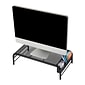 Mind Reader Monitor Stand and Ventilated Laptop Riser with Side Storage, Black (MESHM-BLK)