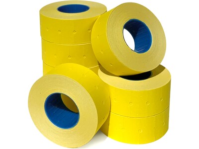 Garvey Punch-Hole Label, 0.83 x 0.47, Yellow, 1000 Labels/Roll, 8 Rolls/Sleeve (2112-31510)