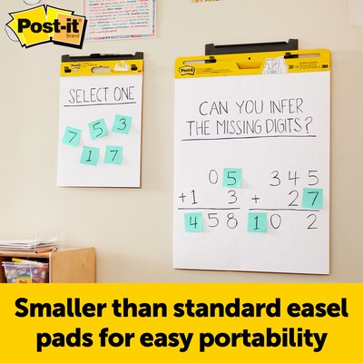 Post-it® Mini Super Sticky Wall Easel Pad, 15 x 18, 20 Sheets/Pad, 2 Pads/Pack (577SS-2PK)