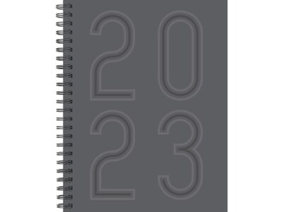 2023 Willow Creek Classic Charcoal 8.5" x 11" Weekly Planner, Gray (30073)