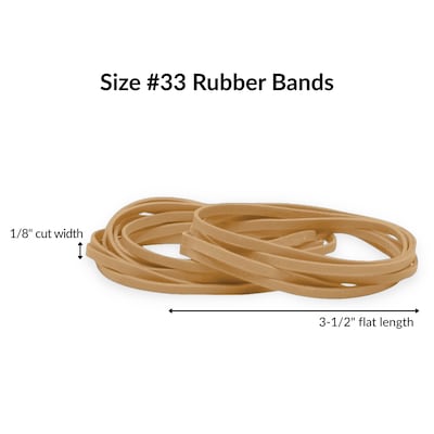 Alliance Advantage Multi-Purpose #33 Rubber Bands, 3-1/2" x 1/8", 600/Pack (26335)