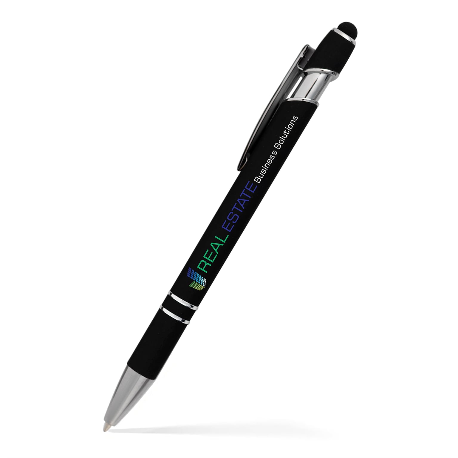 Custom Alexandria Stylus Satin Soft Touch Click Metal Pen