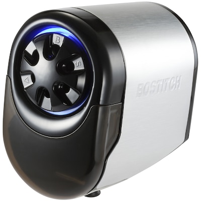 Bostitch QuietSharp Glow Classroom Electric Pencil Sharpener, Black/Silver (EPS11HC)