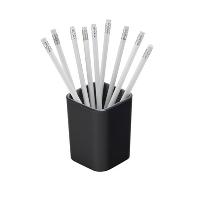 Advantus Fusion Plastic Pencil Cup, Black and Gray, Each (37680)