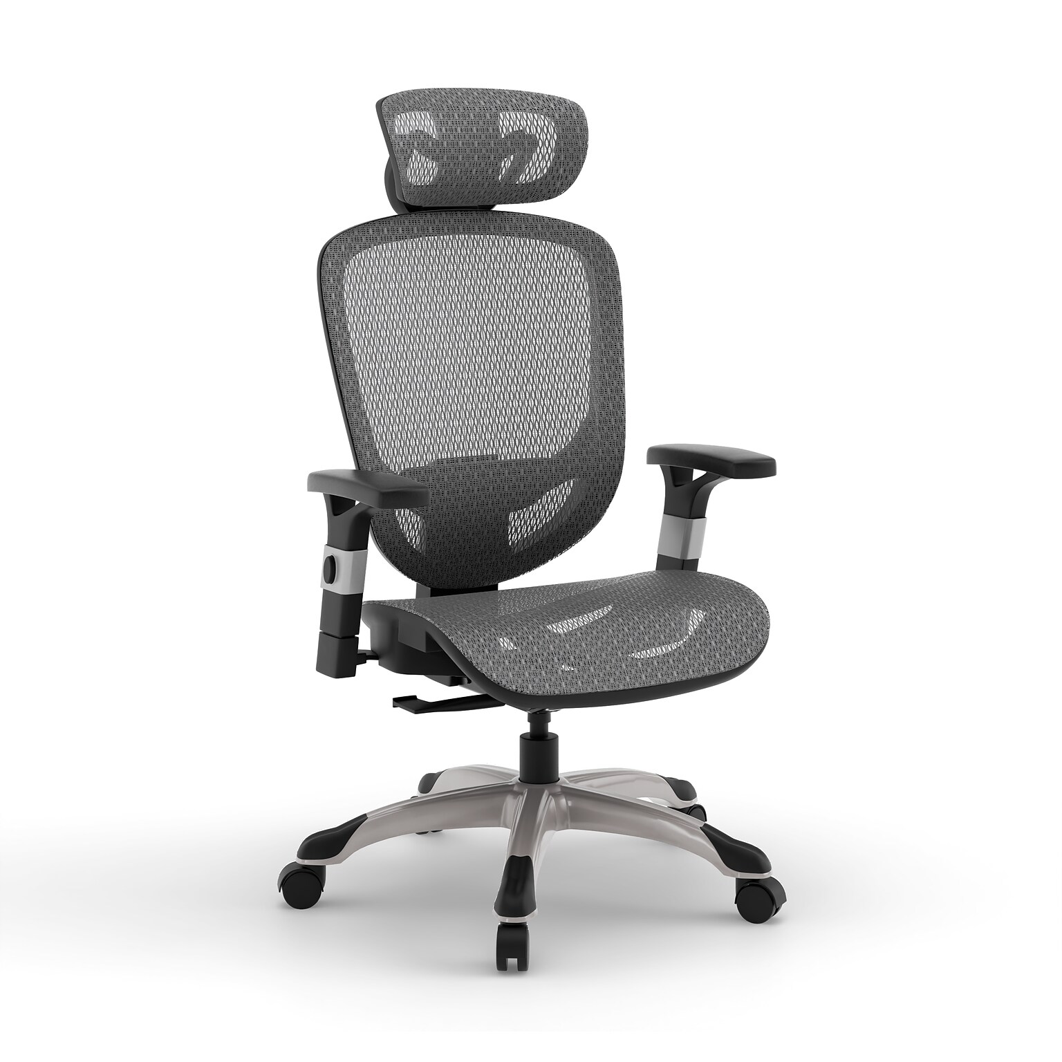 Quill Brand® Hyken Technical Mesh Task Chair, Charcoal Gray