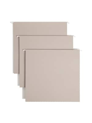 Smead Heavy Duty TUFF Box Bottom Hanging File Folder, 4 Expansion, 1-Tab, Letter Size, Steel Gray,