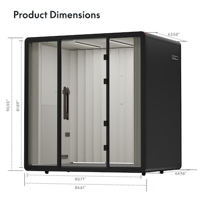 FlexiSpot NeoPod Flex Series Sound Absorbing 4-Person Privacy Booth, Black (P4F-2B)
