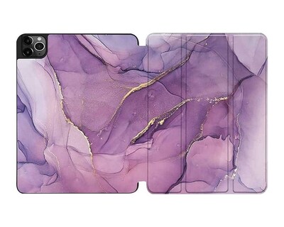 SaharaCase Marble Series Folio Case for Apple iPad Pro 11" (2nd, 3rd, and 4th Gen 2020-2022), Purple Marble (TB00012)