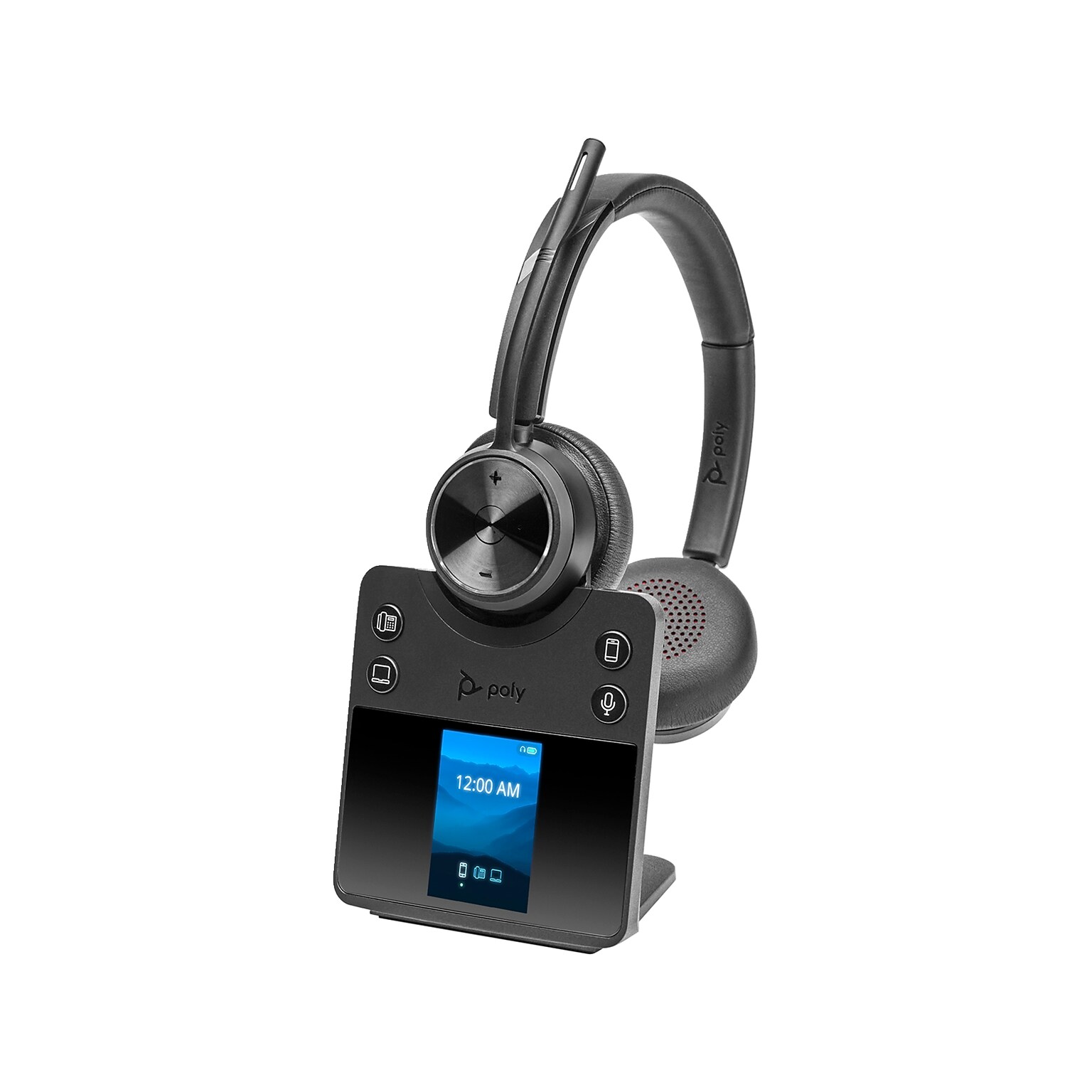 Poly Savi 7420 Office Series Wireless Noise Canceling Bluetooth Stereo On-Ear Headset (8L567AA#ABA)