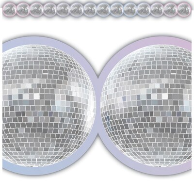 Teacher Created Resources Die-Cut Border Trim, 2.75" x 2.92', Disco Balls, 12/Pack, 6 Packs/Bundle (TCR6979-6)