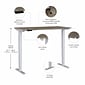 Bush Business Furniture Move 40 Series 60"W Electric Height Adjustable Standing Desk, Modern Hickory/Cool Gray (M4S6030MHSK)