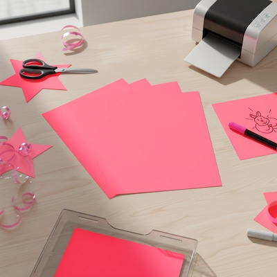 Staples Brights Multipurpose Colored Paper, 20 lbs., 8.5 x 11, Pink, 500/Ream (25207)