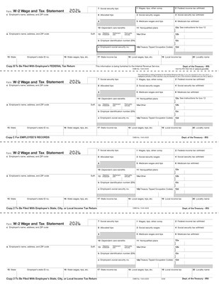 ComplyRight 2026 W-2 Tax Form, Employee Copy B, C, 2 & 2 Combined, 4-Up, 500/Pack (5206B)