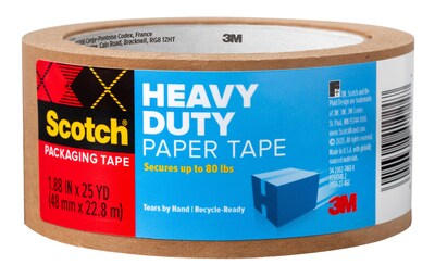 Scotch Heavy Duty Paper Packing Tape, 1.88" x 25 yds., Brown, 8/Carton (7850-23-8GC)