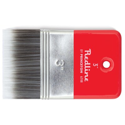 Princeton Redline Mixed Media Synthetic Flat Brush, Red (PBXPM6708)