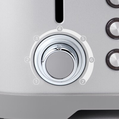 Betty Crocker 4-Slice Pop-Up Toaster, Silver (BC-4624S)