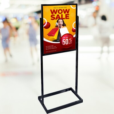 Azar Displays 22" Width Poster Floor Frame, Black (300701-BLK)
