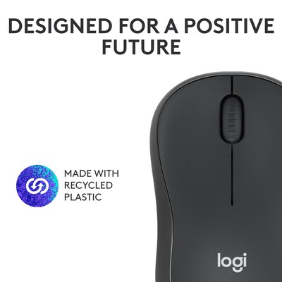 Logitech M240 Silent Wireless Ambidextrous Optical Mouse, Graphite (910-007113)