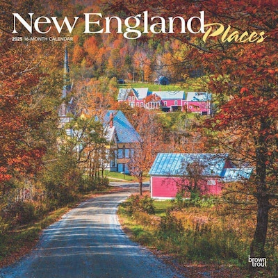 2025 BrownTrout New England Places 12 x 12 Monthly Square Wall Calendar (9781975475376)