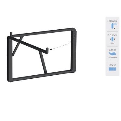 Rain Design mBar Pro+ 9.6" x 10.8" Precision Aluminum Adjustable Foldable Laptop Stand, Black (10087)