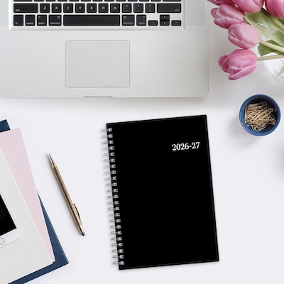 2026-2027 Blue Sky Enterprise 5" x 8" Academic Weekly & Monthly Planner, Plastic Cover, Black (130611-A27)