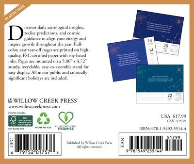 2026 Willow Creek Astrology 6.2 x 5.4 Day-to-Day Calendar (55144)