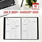 2024-2025 Staples 8" x 11" Academic Weekly & Monthly Appointment Book, Faux Leather Cover, Black (ST60363-23)