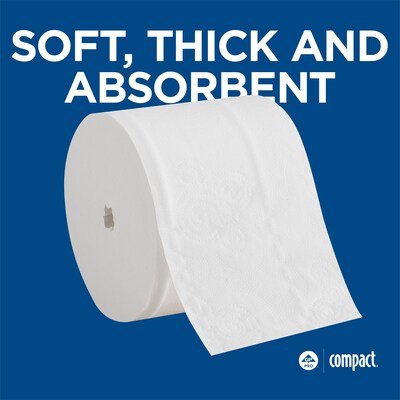 Angel Soft Professional Series Compact Recycled Coreless Toilet Paper, 2-Ply, White, 1125 Sheets/Roll, 18 Rolls/Carton (19372)