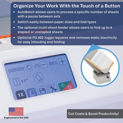Formax FD 386 Automatic Paper Folder, 500 Sheets (FD386)