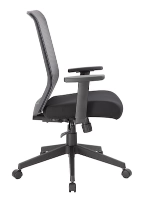 Boss Office Products Ergonomic Mesh Swivel Task Chair, Black/Grey (B6566GY-BK)
