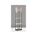 Adesso Norman 60.5 Brushed Steel Floor Lamp with Cylindrical Shade (1518-22)