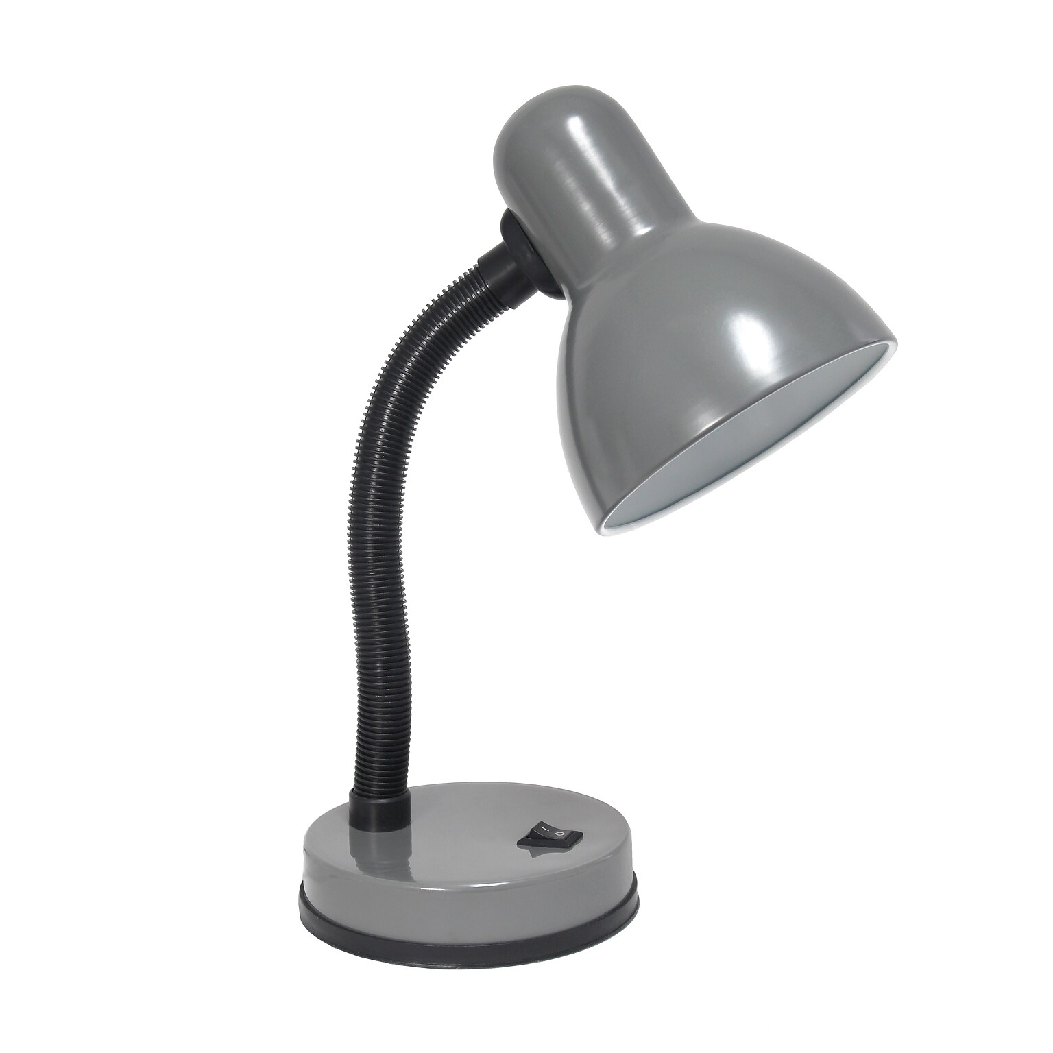 Simple Designs LED Desk Lamp, 14.25, Gray Metal, 12/Pack (LD1003-GRY-12PK)