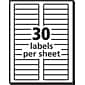 Avery EcoFriendly Laser/Inkjet File Folder Labels, 2/3" x 3 7/16", White, 30 Labels/Sheet, 25 Sheets/Pack (48266)