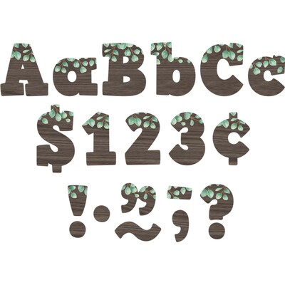 Teacher Created Resources Bold Block 4 Letters Combo Pack, Eucalyptus, 230/Pack, 3 Packs (TCR8450-3)