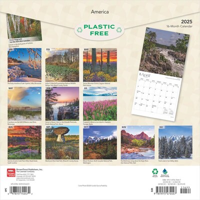 2025 BrownTrout America 12 x 12 Monthly Square Wall Calendar (9781975474447)