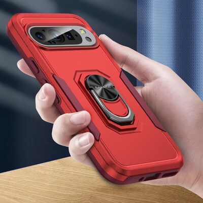 SaharaCase Raider Series Heavy-Duty Case for Google Pixel 9 and 9 Pro, Viper Red, (CP00604)