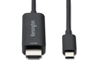 Kensington 6 ft. HDMI to USB C Video Cable, Male to Male, Black (K38343WW)