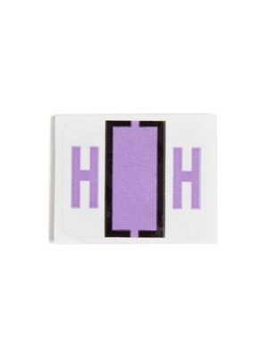 Smead BCCR Color Coded Alphabetic Labels, H, Lavender, 500/Roll (67078)