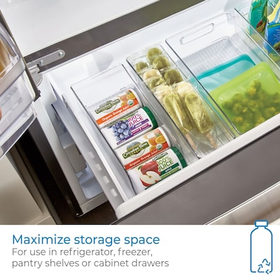 iDESIGN Soda Can Refrigerator Bins, Clear, 3/Set (27896M3)
