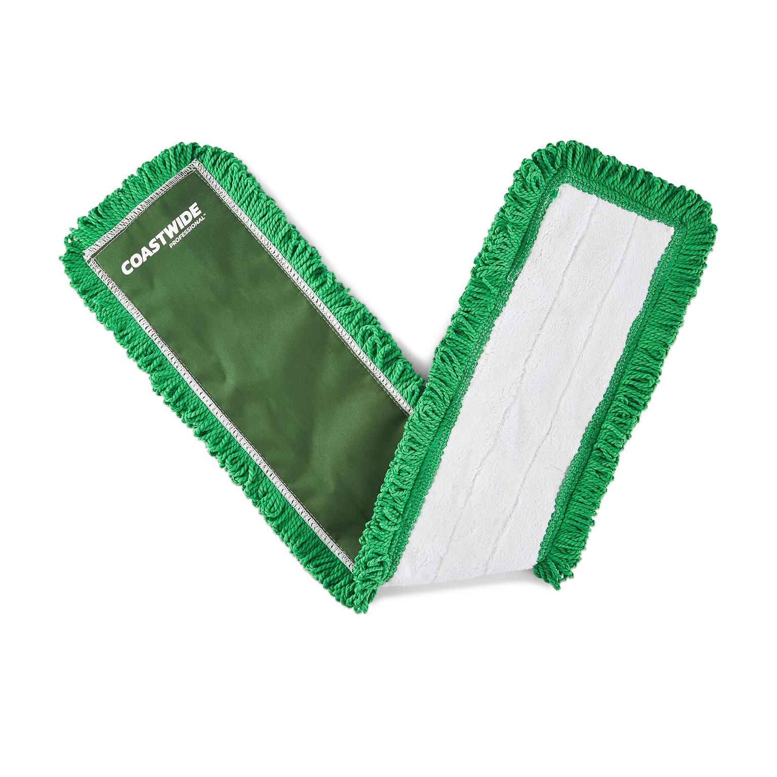 Coastwide Professional™ Looped-End Dust Mop Head, Microfiber, 36 x 5, Green (CW56771)