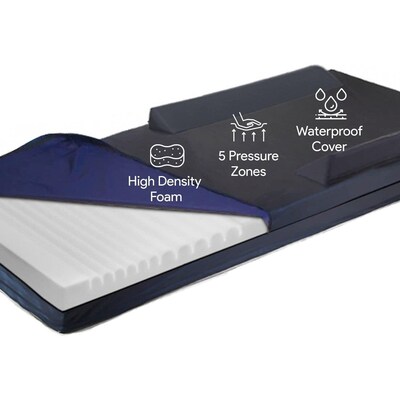 ProHeal Bariatric Foam Hospital Bed Mattress for Pressure Redistribution, High-Density Foam, 36" x 80" x 6"  (PHP-81012)