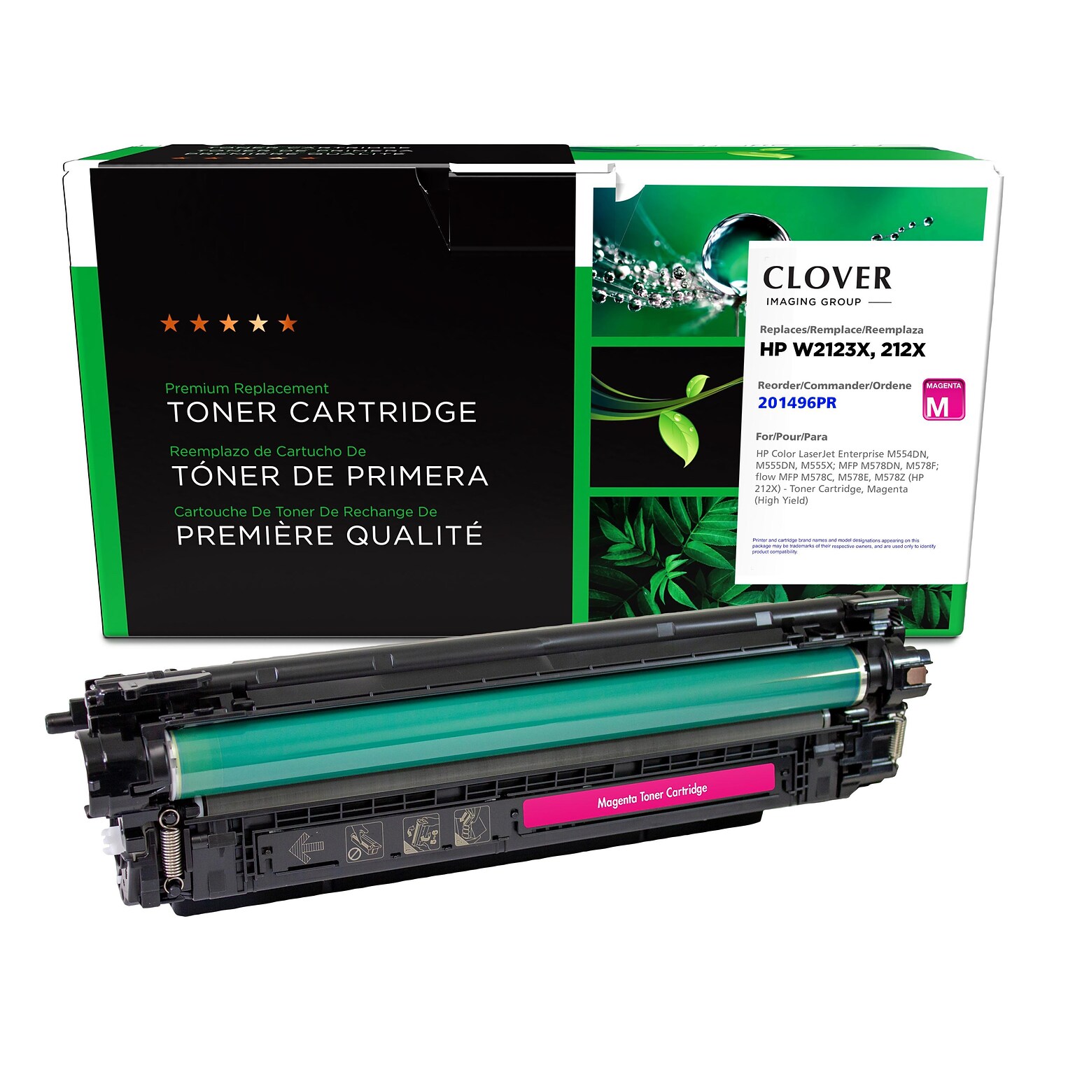 Clover Imaging Group Remanufactured Magenta High Yield Toner Cartridge Replacement for HP 212X (W2123X)