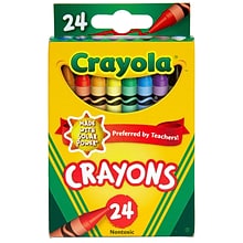 Crayola® Crayons, Assorted Colors, 24/Box (523024)